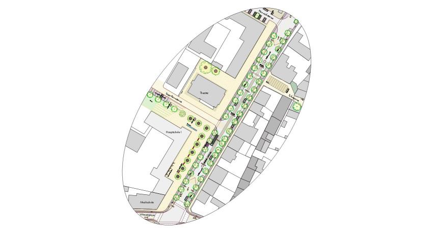 Planung für den zentralen Bereich um das Stadttheater